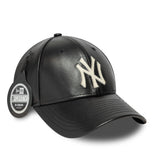 Čiapka New York Yankees, kožená, New Era, 9FORTY, mc, čierna