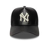 Šiltovka New York Yankees, kožená, New Era, 9FORTY, čierna