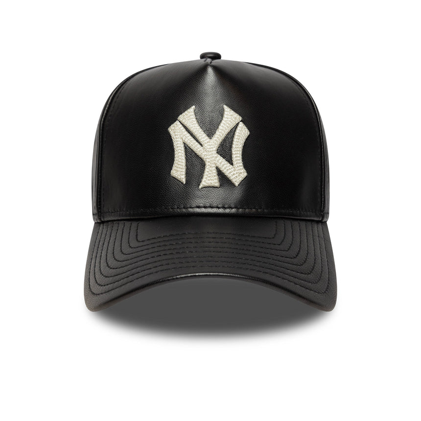 Šiltovka New York Yankees, kožená, New Era, 9FORTY, čierna