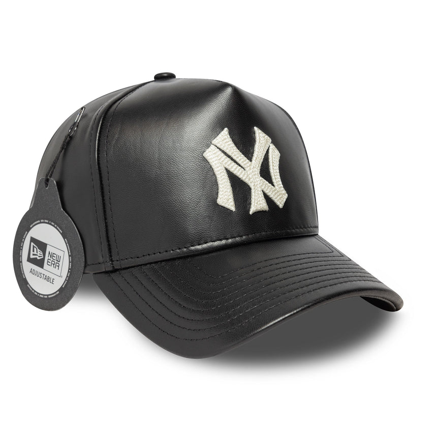 Šiltovka New York Yankees, kožená, New Era, 9FORTY, čierna