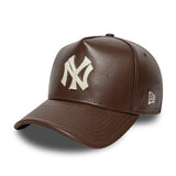 Čiapka New York Yankees, kožená, New Era, A-frame, hnedá