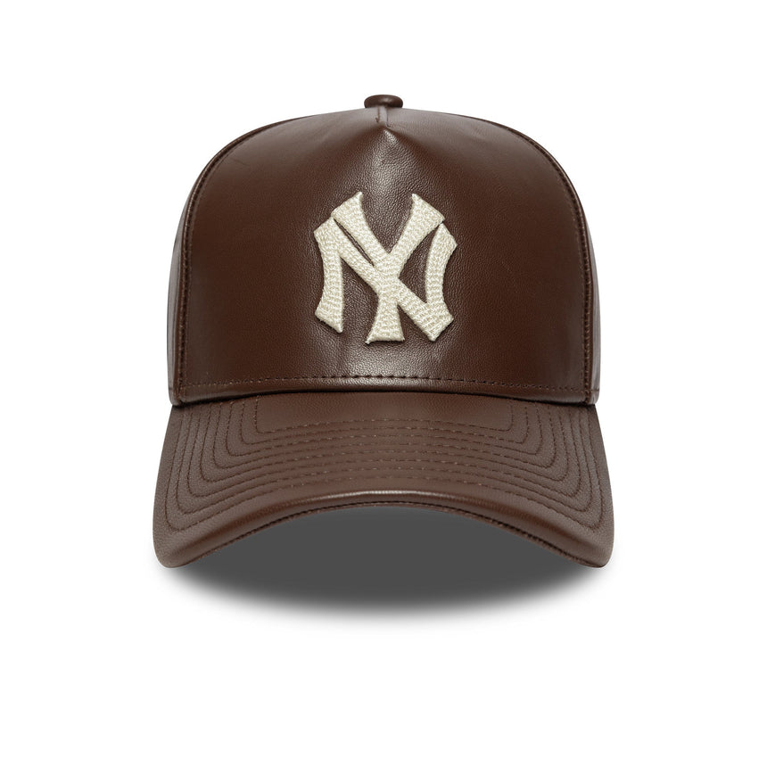 Čiapka New York Yankees, kožená, New Era, A-frame, hnedá