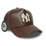 Čiapka New York Yankees, kožená, New Era, A-frame, hnedá