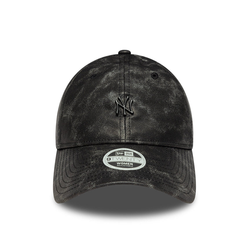 Šiltovka New York Yankees, PU povrch, New York Yankees, 9TWENTY, jednobarevná, čierna
