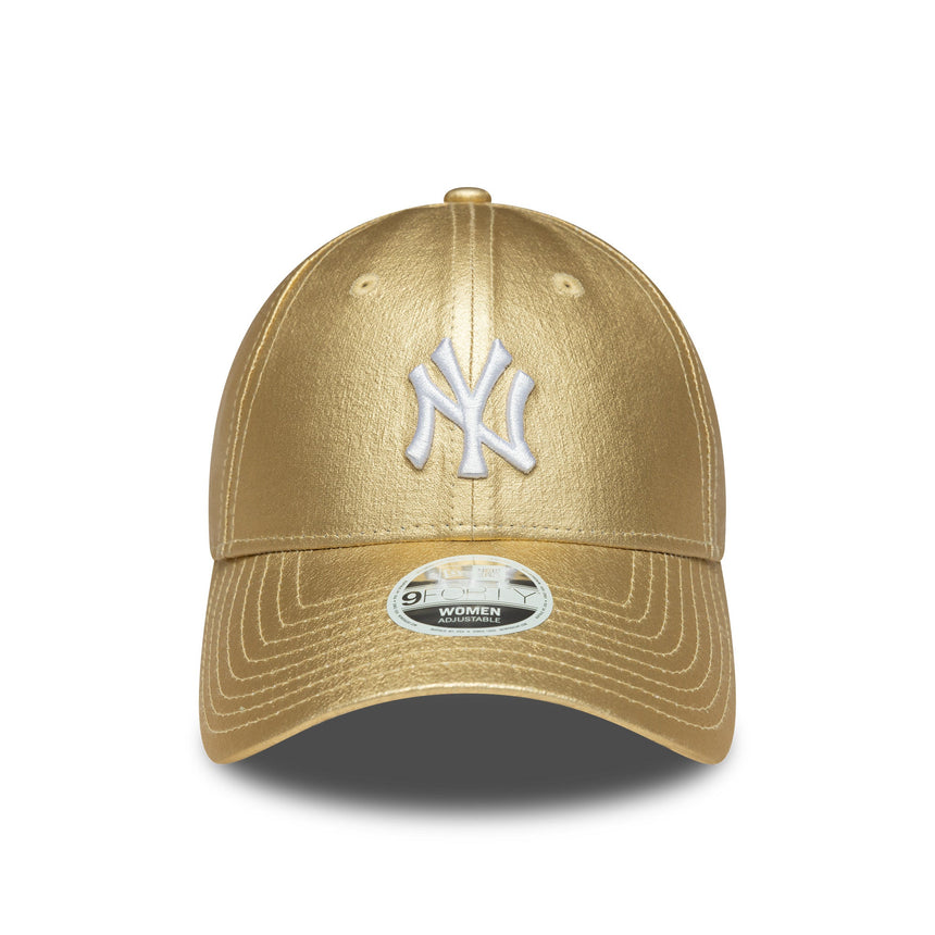 Šiltovka New York Yankees, kovový odznáčik, New Era, 9FORTY, pre ženy, zlatá