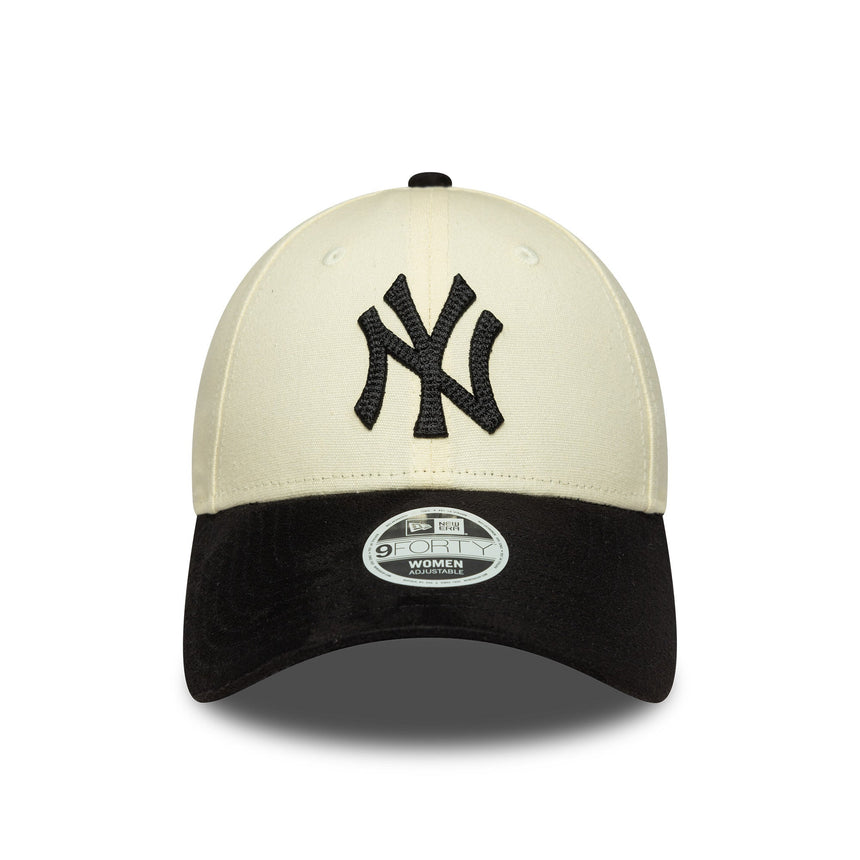 Šiltovka New York Yankees, umelý semiš, New Era, 9FORTY, béžovo-čierna