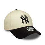 Šiltovka New York Yankees, umelý semiš, New Era, 9FORTY, béžovo-čierna