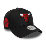 Čiapka Chicago Bulls, bočný patch A-Frame, čierna