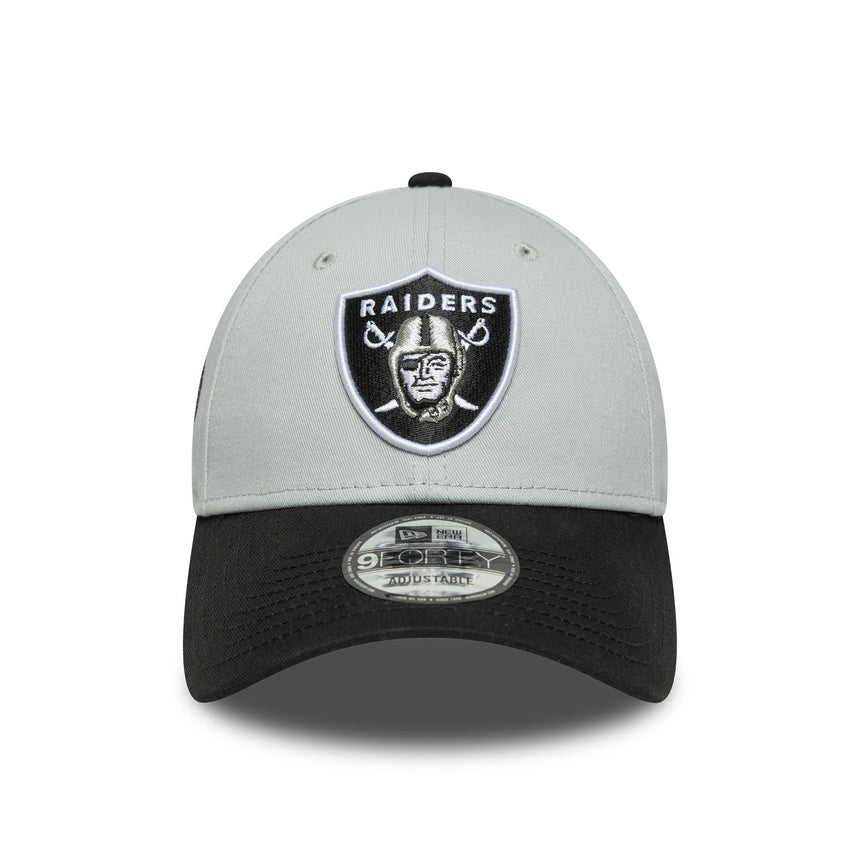 šiltovka Las Vegas Raiders, dvojfarebný pin, New Era, 9FORTY, bočná nášivka, čierno-biela