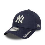 Basebalová čiapka New York Yankees, šilt s nápisom, New Era, 9FORTY, modrá