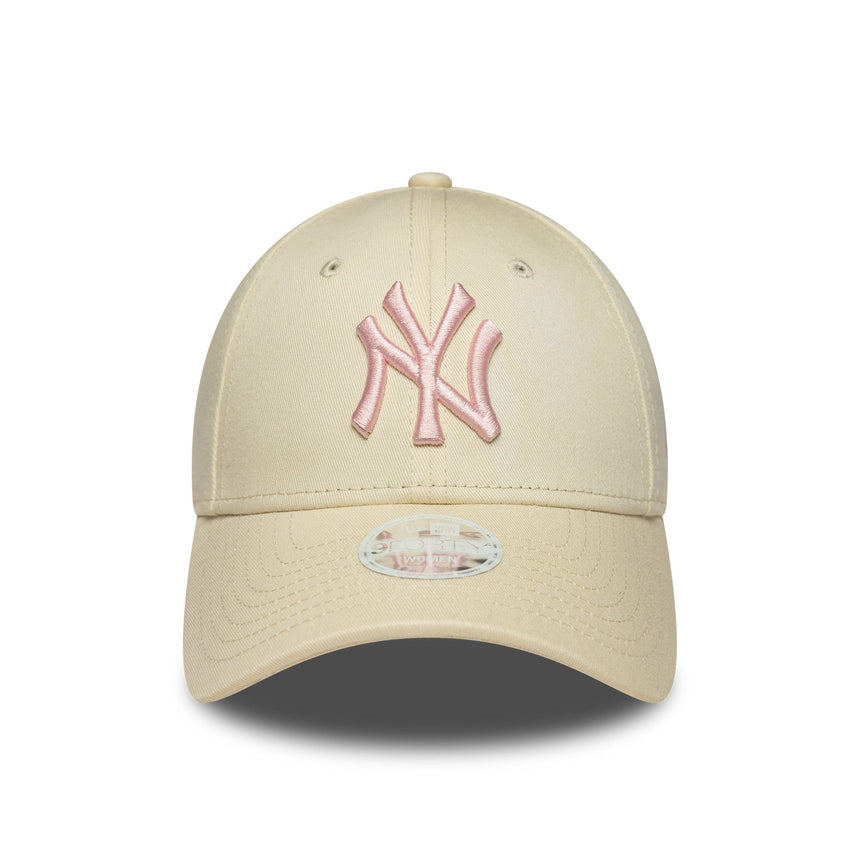 Čiapka New York Yankees, dámska, New Era, 9FORTY, biela