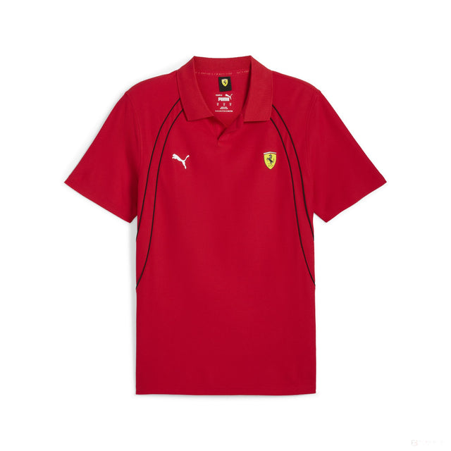 Ferrari tričko s golierom, Puma, race, červená - FansBRANDS®