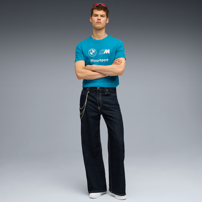 Tričko s logom BMW, Puma, Essential, MMS, modré 🔥