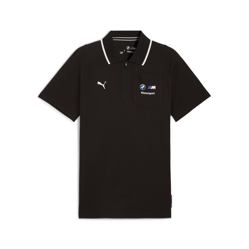 BMW zipsové polo, Puma, MMS, čierne 🔥