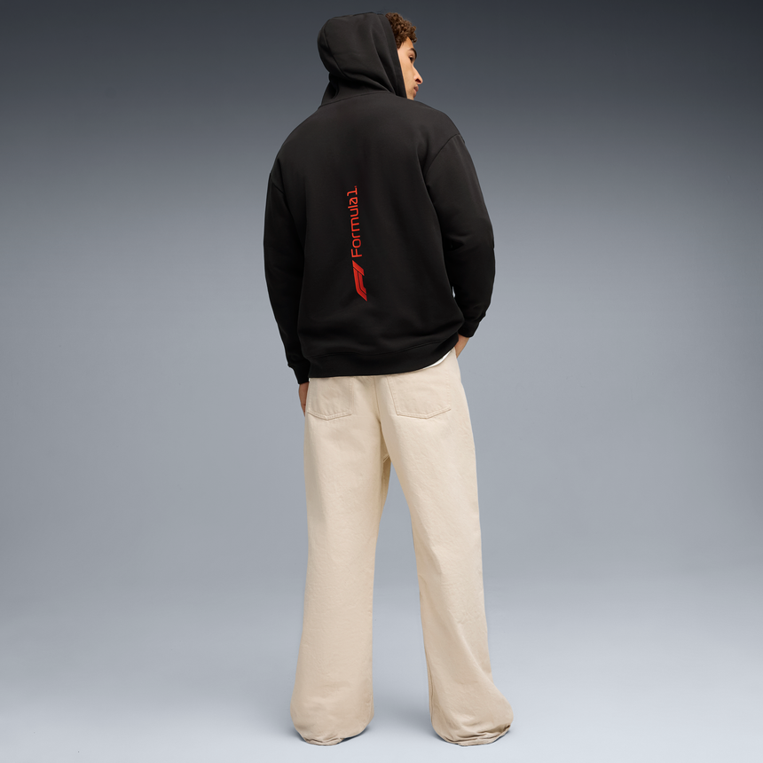 F1 mikina s kapucňou, Puma, Essetial+, na zips, čierna 🔥