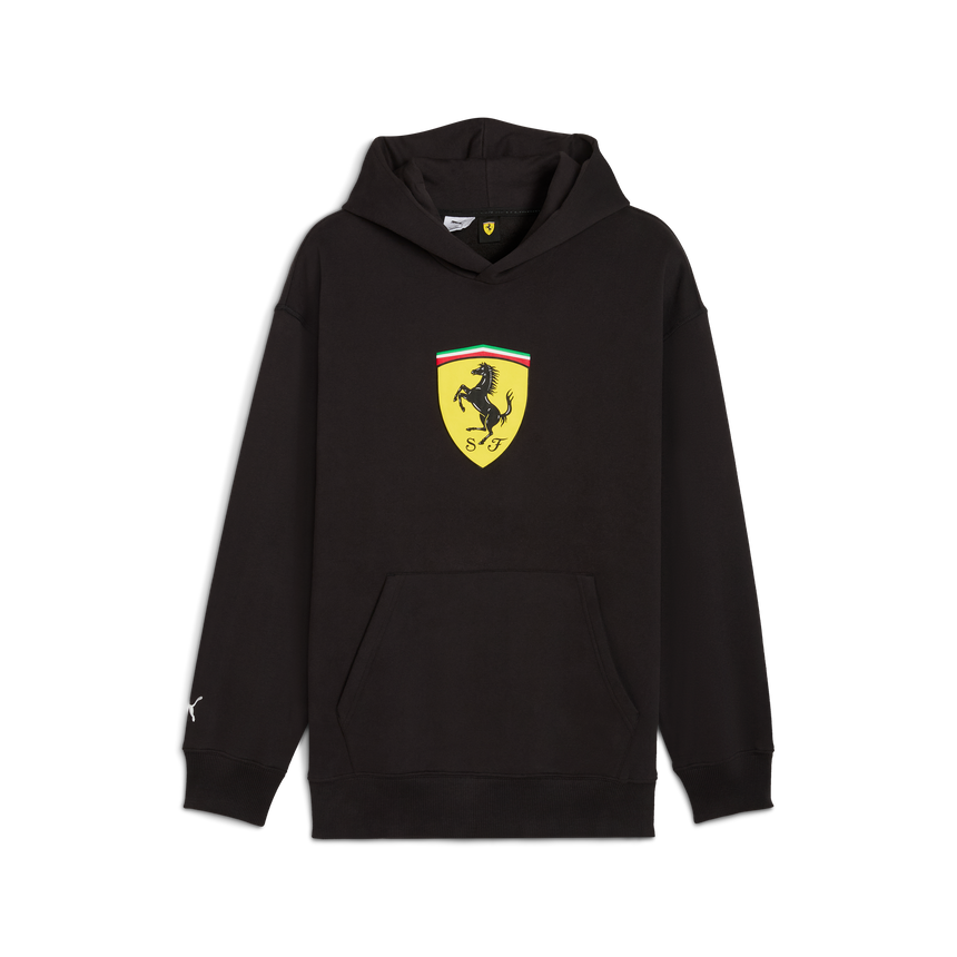 Ferrari mikina s kapucňou, Puma, športové oblečenie, štítové logo, čierna 🔥