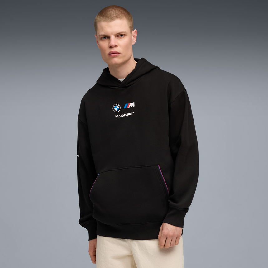 BMW flísová mikina s kapucňou, Puma, MMS, essential+, čierna 🔥