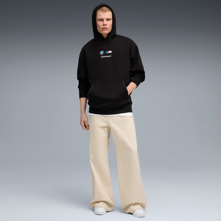 BMW flísová mikina s kapucňou, Puma, MMS, essential+, čierna 🔥