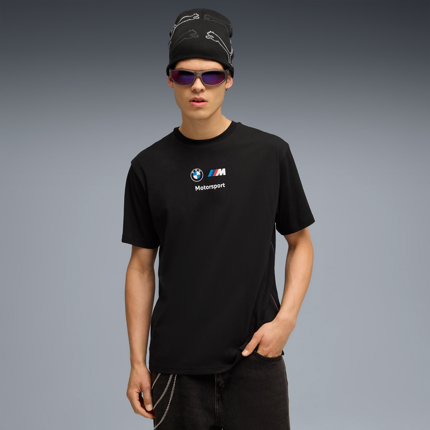 BMW tričko, Puma, MMS, BMW logo II, essential+, čierne 🔥