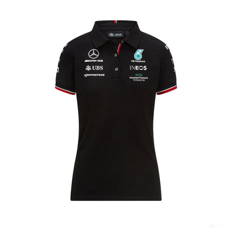 Mercedes Dámske Polo, Team, Čierna, 2021 - FansBRANDS®