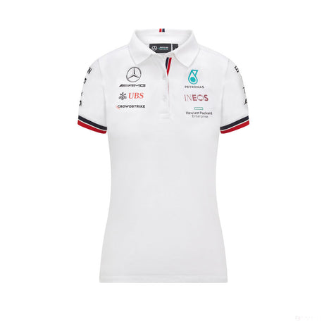 Mercedes Dámske Polo, Team, Biela, 2021 - FansBRANDS®