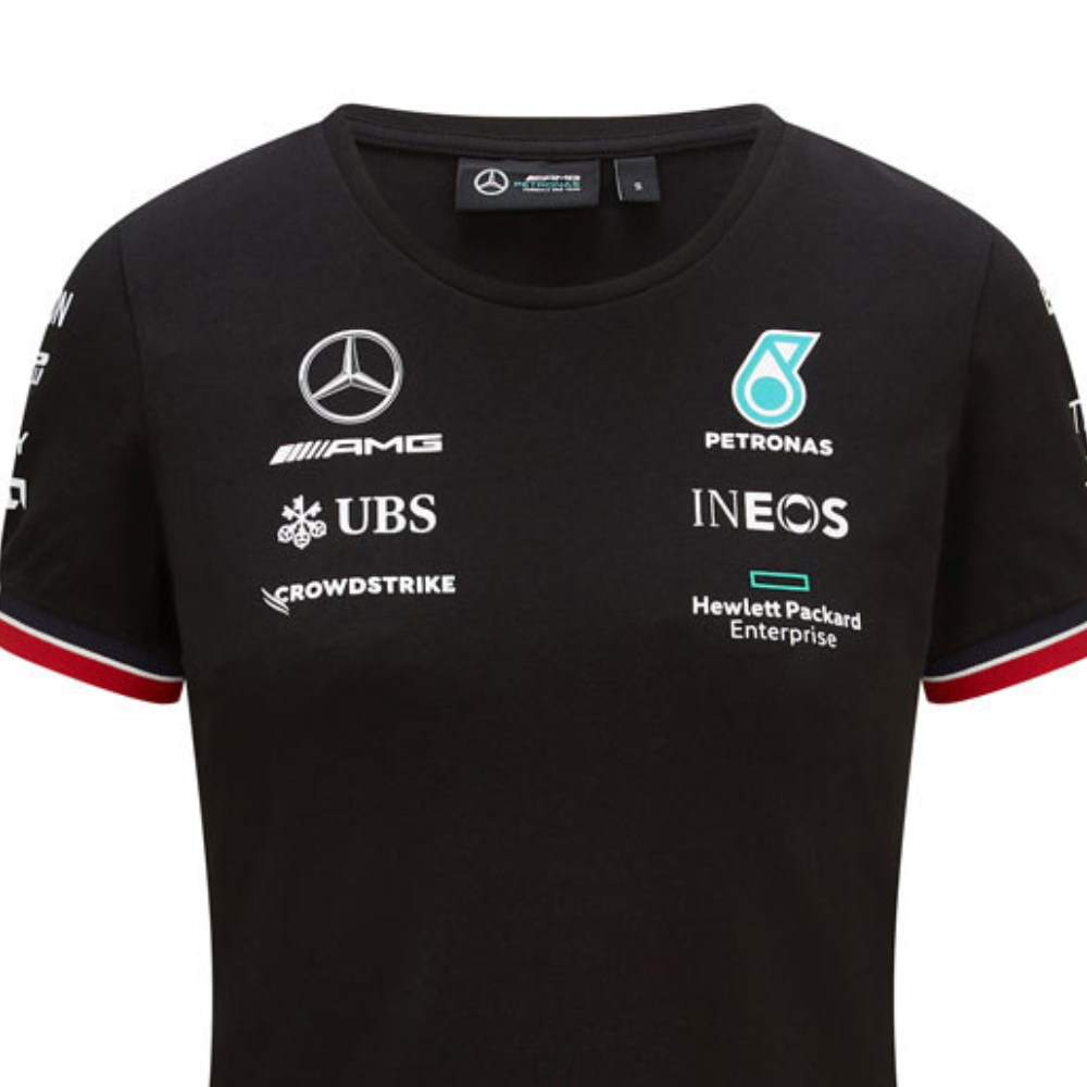 Mercedes Damen T-Shirt, Team, Schwarz, 2021