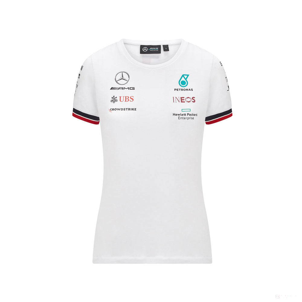 Dámske tričko Mercedes, Team, biele, 2021