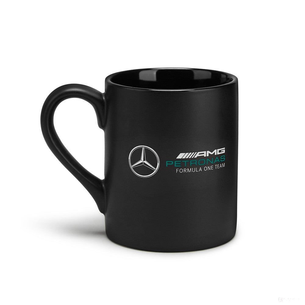 Mercedes hrnček, logo Team, 300 ml, čierny, 2022 - FansBRANDS®