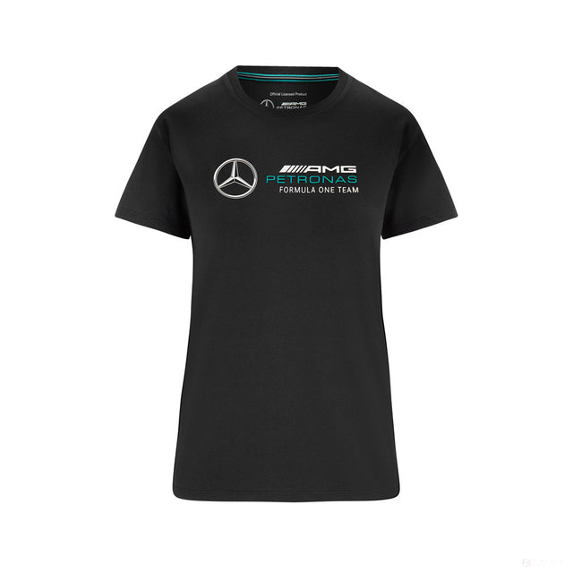 Dámske tričko Mercedes, veľké logo, čierne, 2022 - FansBRANDS®