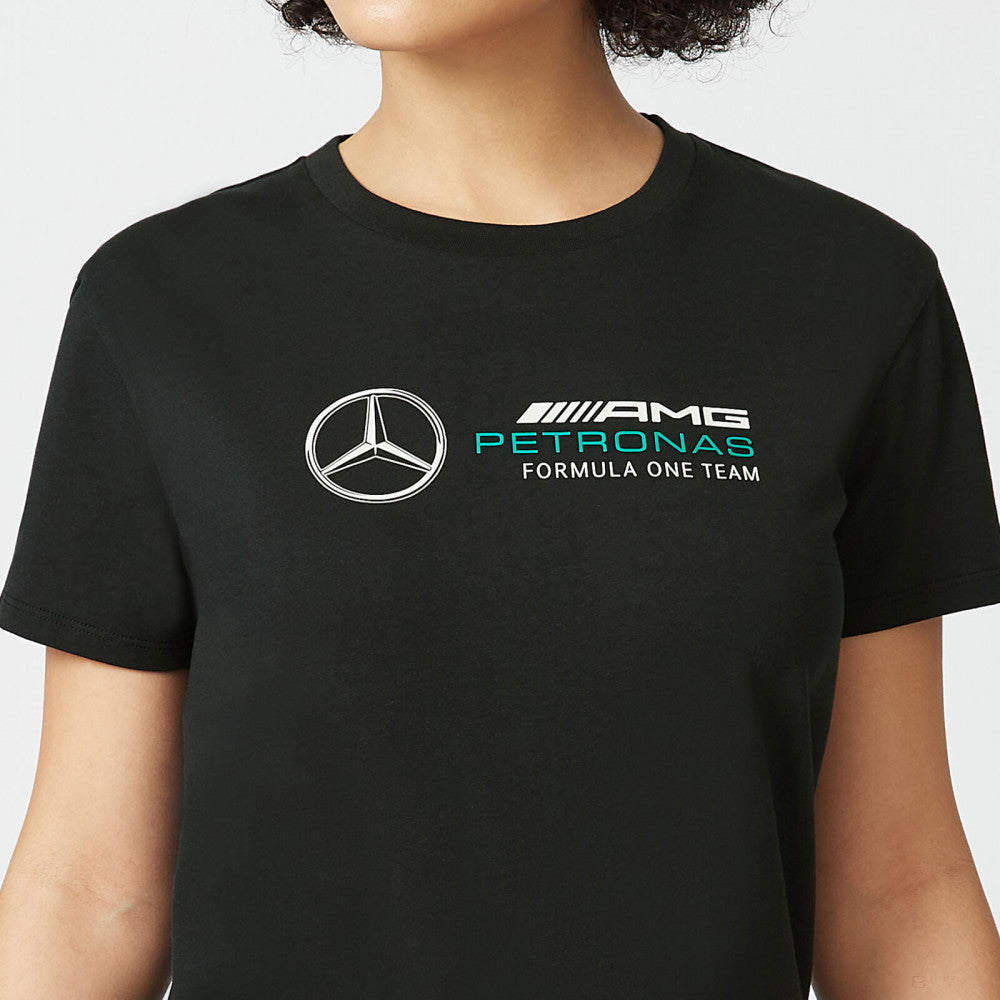 Dámske tričko Mercedes, veľké logo, čierne, 2022 - FansBRANDS®