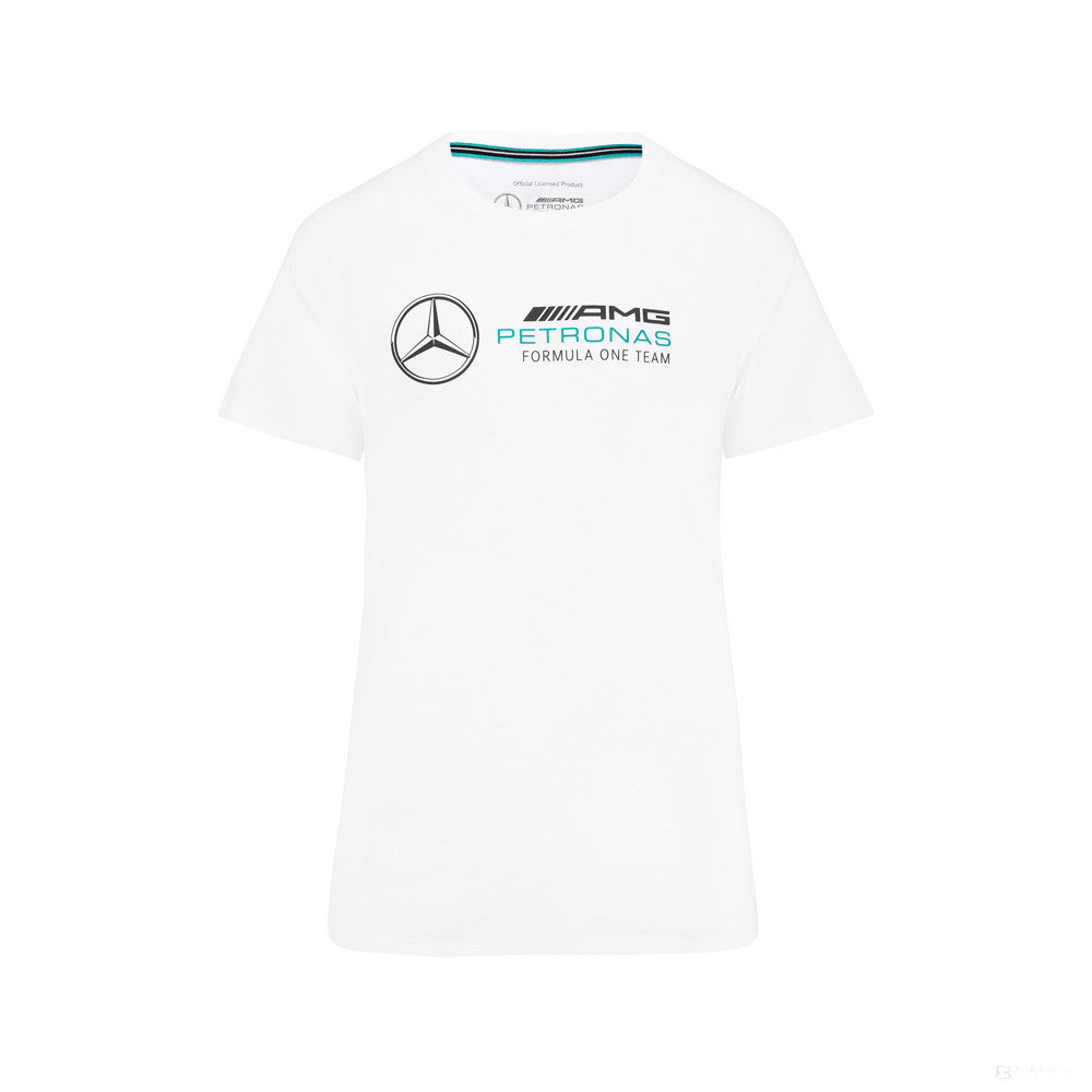 Dámske tričko Mercedes, veľké logo, biele, 2022
