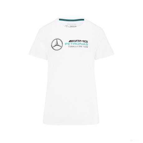 Dámske tričko Mercedes, veľké logo, biele, 2022 - FansBRANDS®