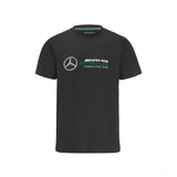 Tričko Mercedes, veľké logo, čierne, 2022
