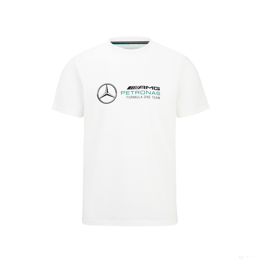 Tričko Mercedes, veľké logo, biele, 2022