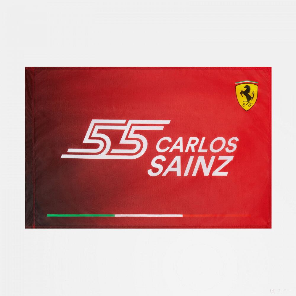 Vlajka Ferrari Carlos Sainz, 90x60 cm, červená, 2021