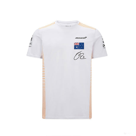 Tričko McLaren, Daniel Ricciardo, biele, 2021 - FansBRANDS®