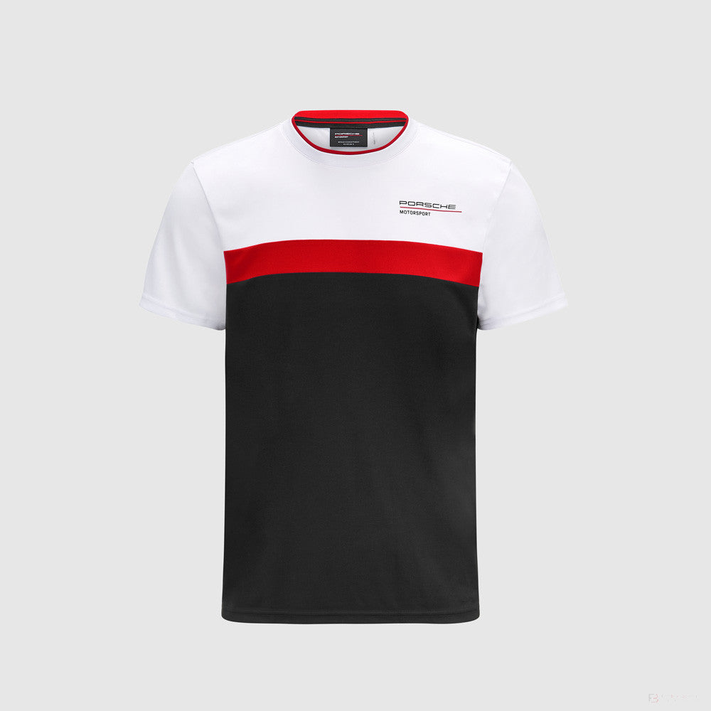 Tričko Porsche, farebný blok, čierne, 2022