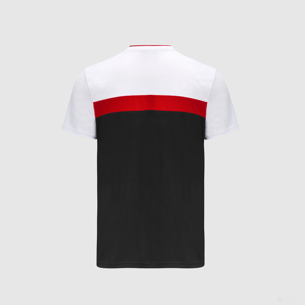 Tričko Porsche, farebný blok, čierne, 2022