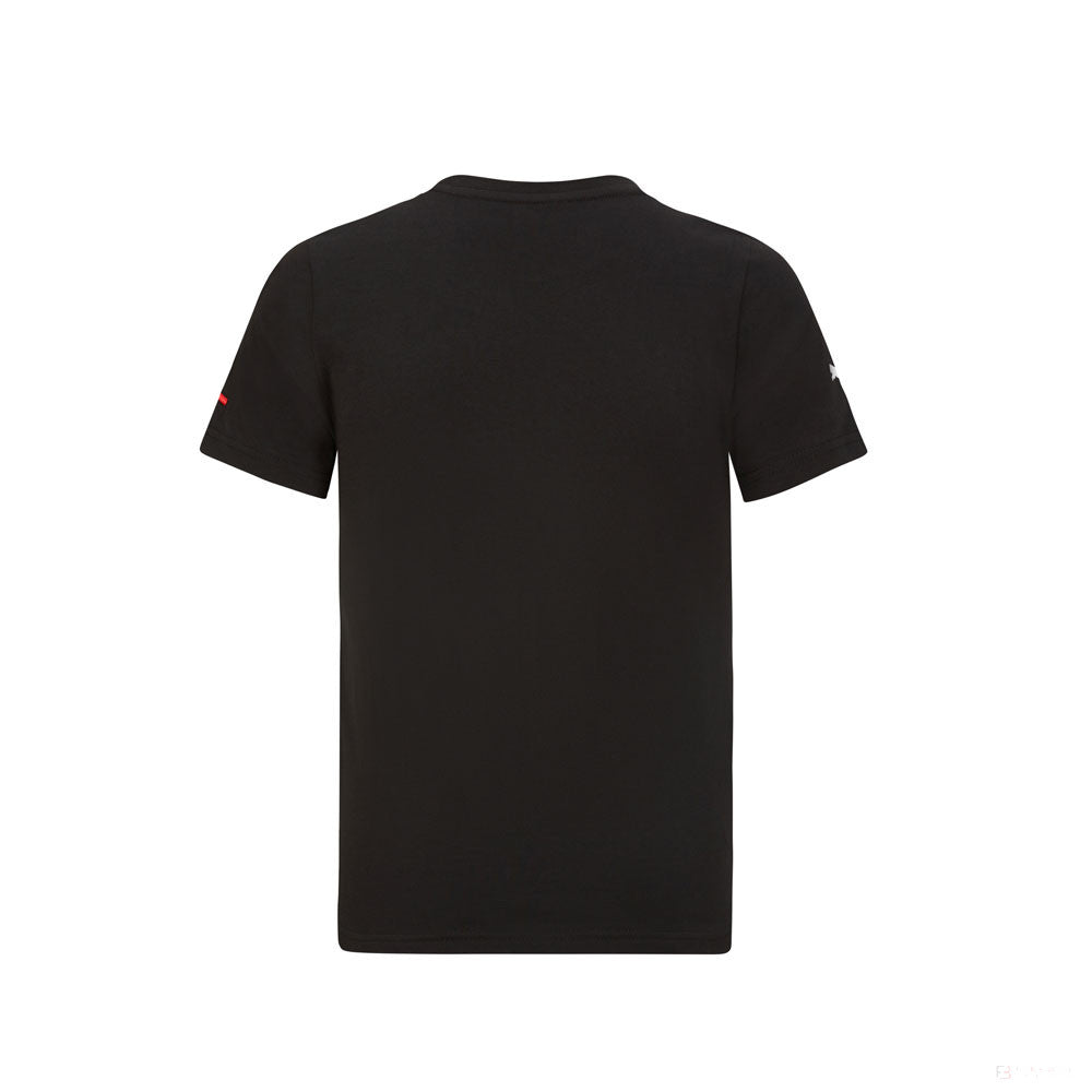 Ferrari detské tričko, veľký štít, čierne, 2021