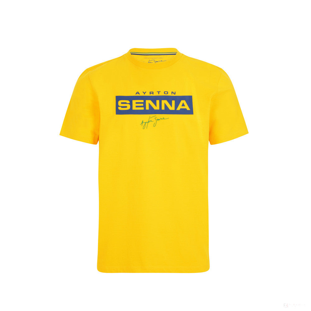 Tričko Ayrton Senna, Logo, žlté, 2021 - FansBRANDS®