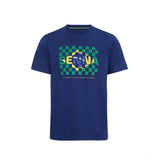Tričko Ayrton Senna, vlajka Brazílie, modré, 2021