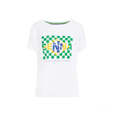 Dámske tričko Ayrton Senna, vlajka Brazílie, biele, 2021