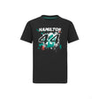Detské tričko Mercedes Lewis Hamilton, LEWIS #44, čierne, 2022 - FansBRANDS®