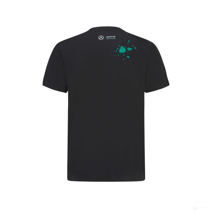 Tričko Mercedes Lewis Hamilton, LEWIS #44, čierne, 2022 - FansBRANDS®