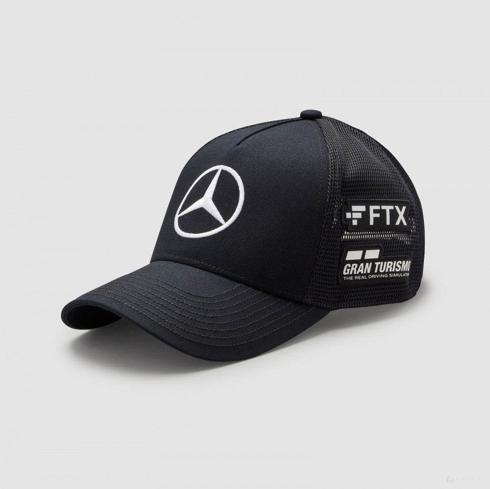 Bejzbalová čiapka Mercedes, Lewis Hamilton Trucker, pre dospelých, čierna, 2022