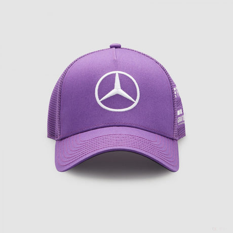 Bejzbalová čiapka Mercedes, Lewis Hamilton Trucker, pre dospelých, fialová, 2022 - FansBRANDS®