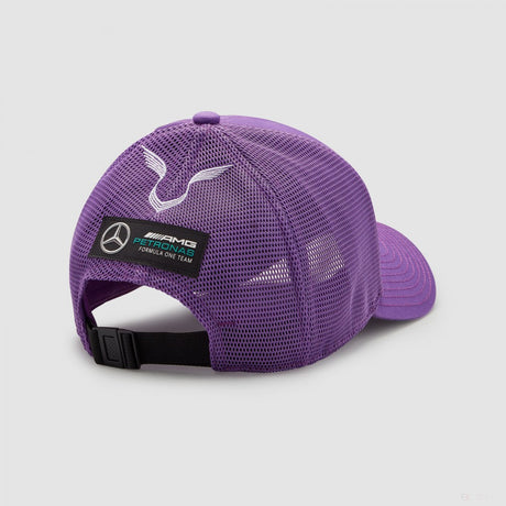 Bejzbalová čiapka Mercedes, Lewis Hamilton Trucker, pre dospelých, fialová, 2022 - FansBRANDS®