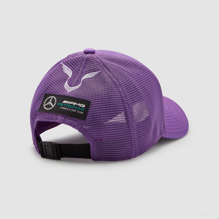 Bejzbalová čiapka Mercedes, Lewis Hamilton Trucker, pre dospelých, fialová, 2022 - FansBRANDS®