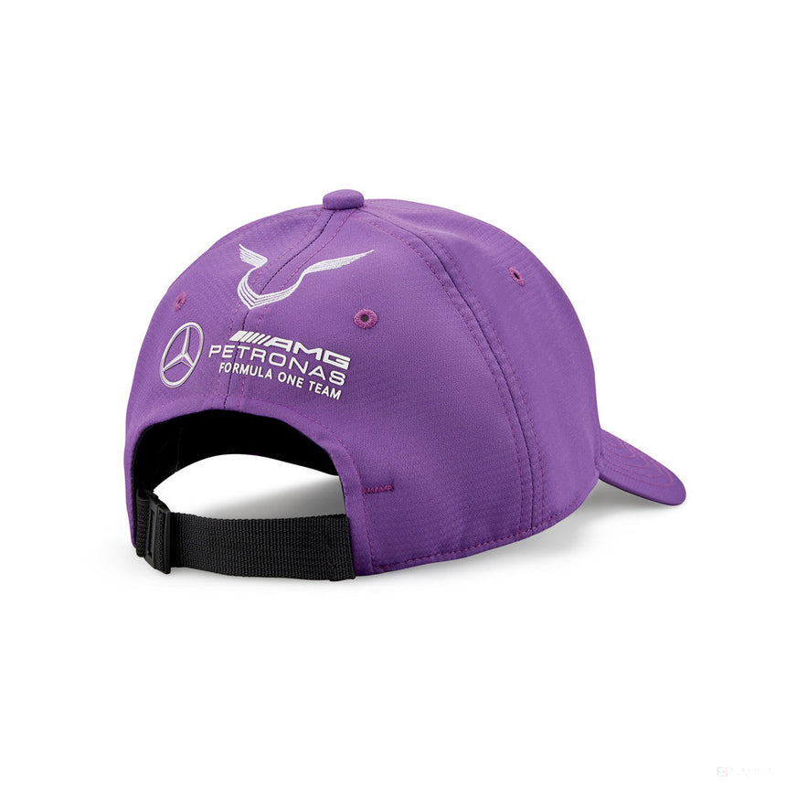 Bejzbalová čiapka Mercedes, Lewis Hamilton, pre dospelých, fialová, 2022 - FansBRANDS®