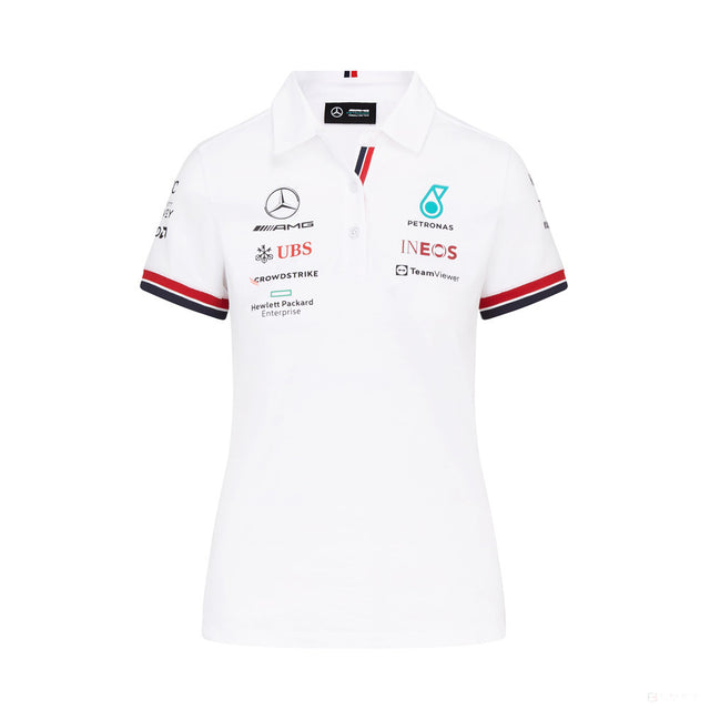 Mercedes Dámske Polo, Team, Biela, 2022 - FansBRANDS®